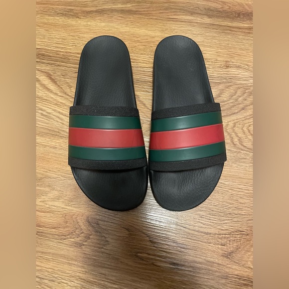 Mens Gucci Rubber Pool Slide Web Size 7 - Picture 5 of 8